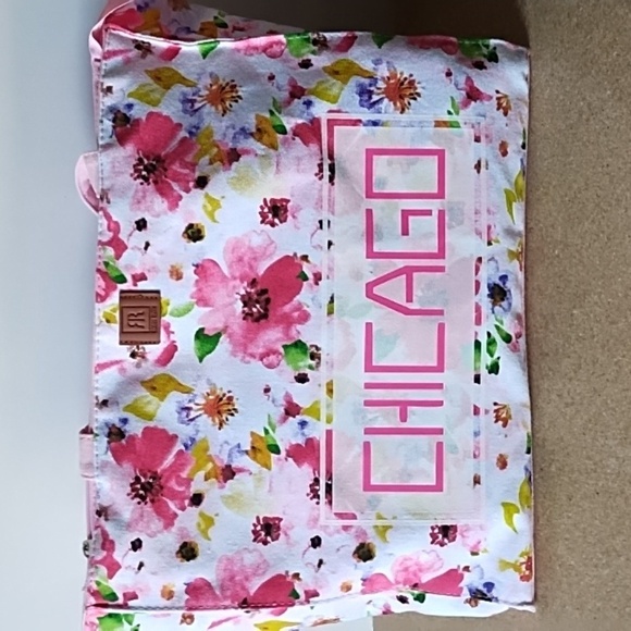 Robin Ruth Chicago Pink Watercolor Floral Medium Bag - Picture 2 of 10